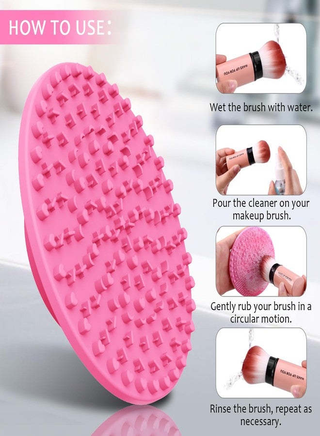 Norate Makeup Brush Cleaner, Make Up Brush Cleaner Solution + Makeup Brush Cleaner Mat, Brush Cleaner Pad for Deep Clean Brush Shampoo, Gentle Formula Cruelty Free, 2 Piece Set - Image 2